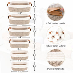 Degeyoyo cotton rope basket reveals soft texture suitable for toy storage.