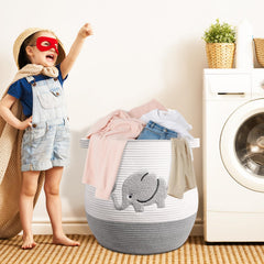 Degeyoyo large baby laundry basket gray used to store toys and blankets