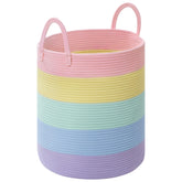 Degeyoyo rainbow storage basket front view with spacious 52L capacity for toys.