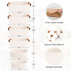 Degeyoyo storage baskets set6 towels cosmetics organization on shelves and vanities.