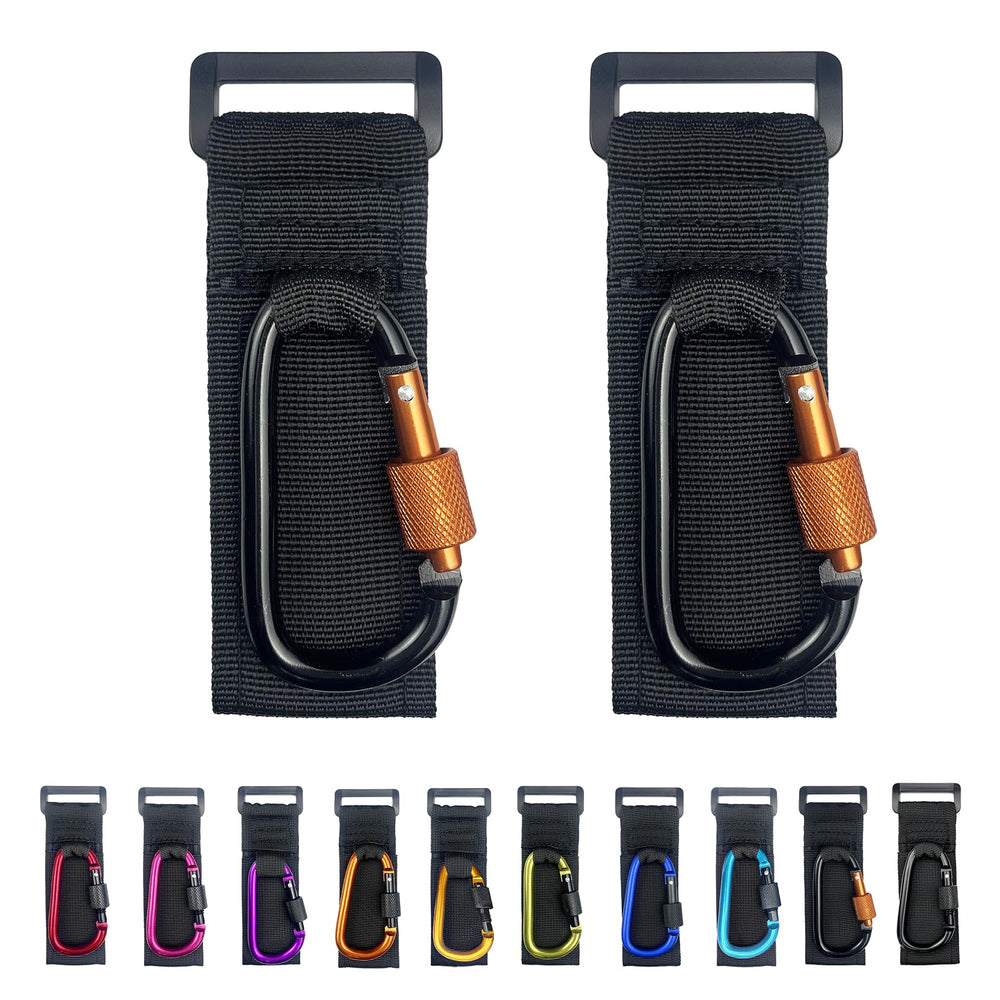 DEIHAALEN locking stroller hook secures bags on buggy for hands-free travel