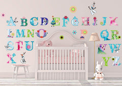 DEKOSH alphabet stickers brighten nursery walls with easy application on smooth surfaces.