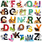DEKOSH Animal Alphabet Wall Decals showcase colorful letters for a bright nursery.