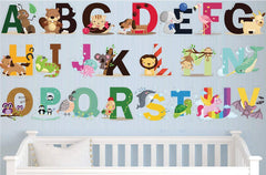 DEKOSH Animal Alphabet Wall Decals add educational color to a playroom setting.