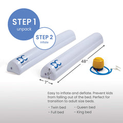 Delta Children bed rails on a bed preventing rolling off