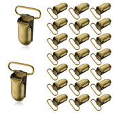 Demearly 25-pack suspender clips bronze pacifier clip close-up for secure holding