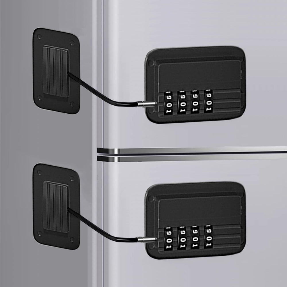 DENENTT 2-pack refrigerator lock front view for childproof kitchen safety