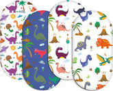 DengFengLai bedside sleeper sheets dinosaur pattern closeup showing snug fit for baby safety