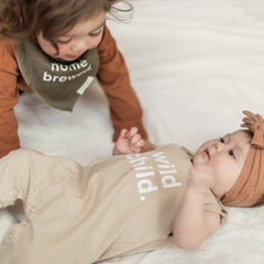Denver James unisex bandana bib; versatile color and style for all.