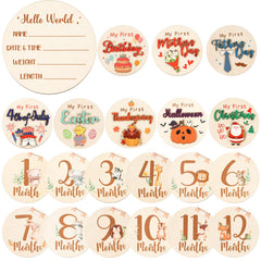 Deorfuy Hello World wooden sign for birth-announcement photo moments