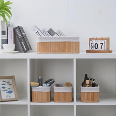 Deosur nestable design basket saving space on closet shelf
