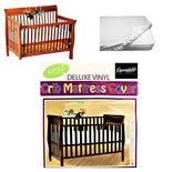 Dependable Industries Essentials deluxe crib mattress cover shown on a crib with a snug 28x52 fit.