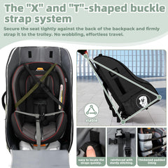 DerBiedersinn universal-fit car seat travel bag fits most infant and convertible seats.
