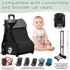 DerBiedersinn waterproof padded car seat bag protects seats during flight and transit.