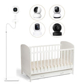 Derebir baby monitor floor stand assembly shows quick setup and flexible viewing.