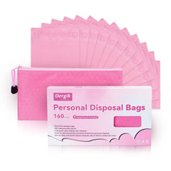 Dergik pink opaque diaper disposal bag with secure seal for discreet disposal