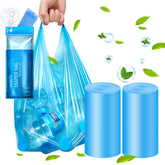 Dergik large adult diaper disposal bags 18x23 blue roll demonstrate spacious capacity