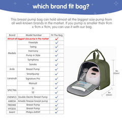 DERJUNSTAR bag inside holds pump and bottles for travel.