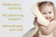 Desert Breeze Distributing baby-sheepskin-baby-cradle demonstrates all-season comfort for infants