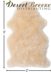 Desert Breeze Distributing lambskin baby rug close-up highlights silky texture and plush feel.