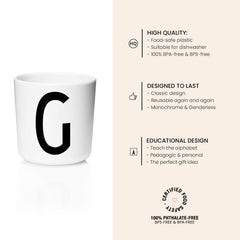 Design Letters melamine sippy cup 7oz dishwasher-safe view shows easy cleaning
