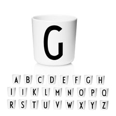 Design Letters melamine sippy cup 7oz front view durable toddler training cup
