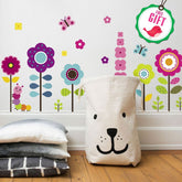 DesignStickers flower wall decal 01 adds bright color to a kids room.
