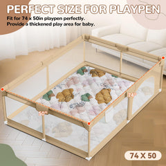Dessports baby play mat outdoor-indoor-use keeps babies safe on floors and grass.