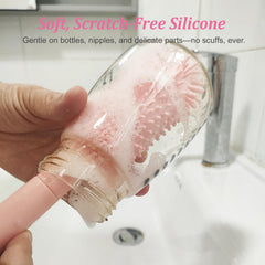 Detsuk pink travel bottle cleaner kit case-open shot shows compact travel-friendly packaging
