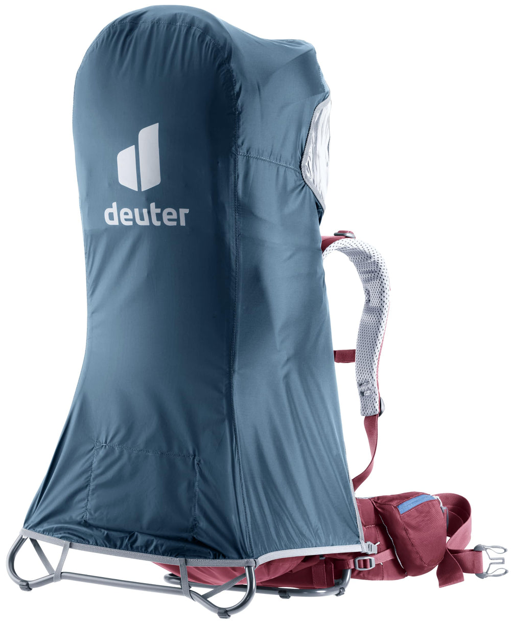Deuter KC Raincover Deluxe viewing pane lets your child watch surroundings while staying dry.
