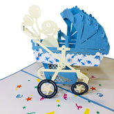 Devine Popup Cards baby stroller pop-up for a memorable baby shower gift