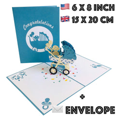 Devine Popup Cards welcome home baby card shows a heartwarming scene for arrival joy