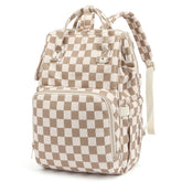 Dezcrab diaper backpack corduroy brown exterior for stylish, hands-free outings.