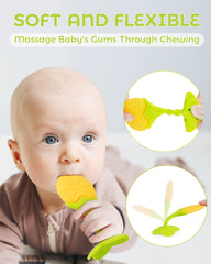 DF DUALFERV frozen teether in ice blue for soothing cool gums