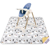 DFHY baby splat mat under high chair demonstrates anti-slip stability.