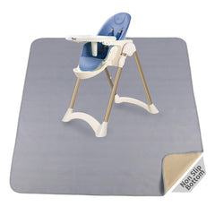DFHY Splat Mat under high chair protects floors from spills and stains