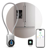Dhiedas fingerprint cable lock front view demonstrates compact biometric security for appliances.