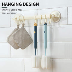 DI QIU REN Bottle Soft Brush cleans glasses, goblets, mugs without scratching surfaces.