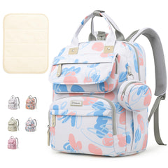 Sky Blue diaper bag backpack main compartment keeps essentials organized for quick access