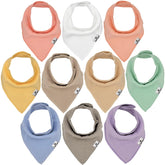Diaper Squad 10-pack bibs folded neatly for easy storage and quick grab-and-go use