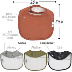 Diaper Squad hypoallergenic snaps shown on earthy tones for gentle wear.