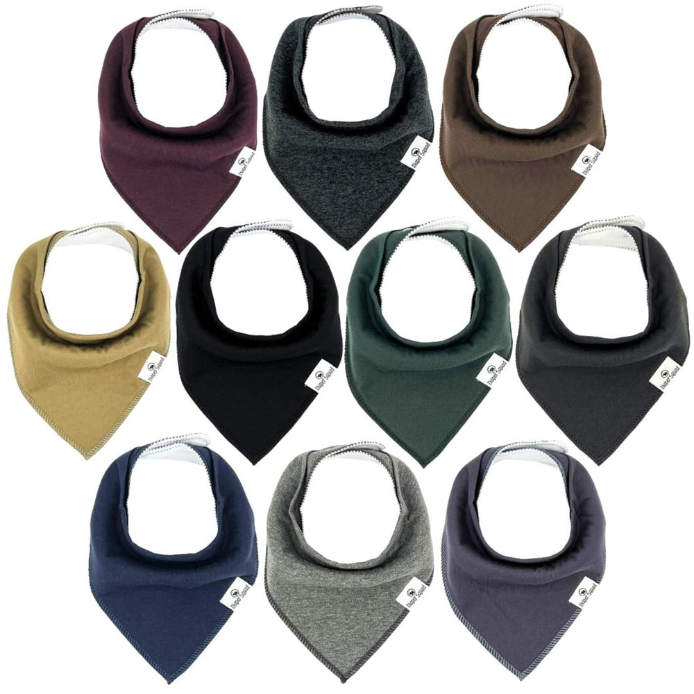 Diaper Squad 10-pack bibs for drool-teething keep baby outfits dry and clean.