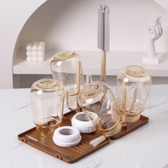 DIJIAMEIYA baby bottle drying rack folded-flat for compact travel storage