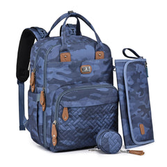 Dikaslon diaper bag backpack front view showing roomy compartments for daily outings