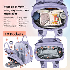 Dikaslon diaper bag backpack pacifier case keeps two pacifiers ready.