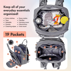 Dikaslon diaper bag backpack pacifier case keeps pacifiers clean and ready during trips