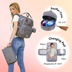 Dikaslon diaper bag backpack portable changing pad convenient for on-the-go diaper changes anywhere
