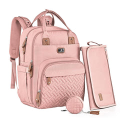Dikaslon diaper bag backpack with portable changing pad for quick on-the-go changes
