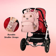 Dikaslon diaper bag backpack with stroller straps for hands-free transport