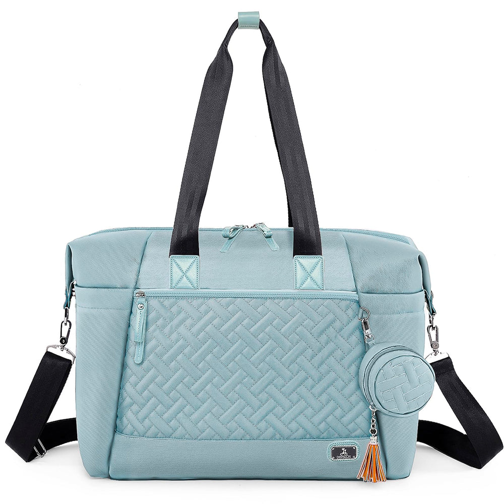 Dikaslon diaper bag tote front view with spacious main compartment for baby essentials